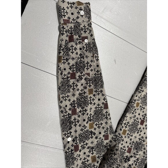 ABOY Men’s XXL Button Down Long Sleeve Shirt Geometric Paisley Rare - Picture 13 of 16